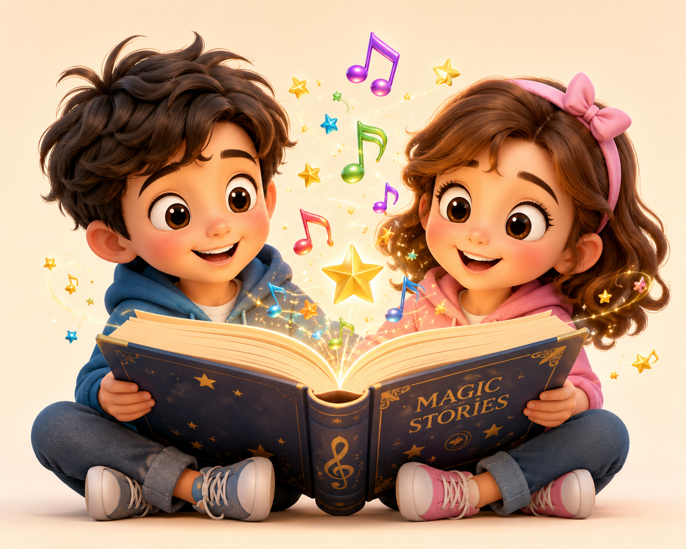 Happy Children & Magic Book